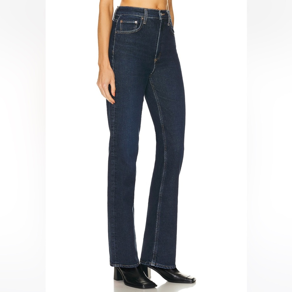 AGOLDE 24 High Rise Stovepipe Dark Wash Jeans Song - Picture 3 of 10
